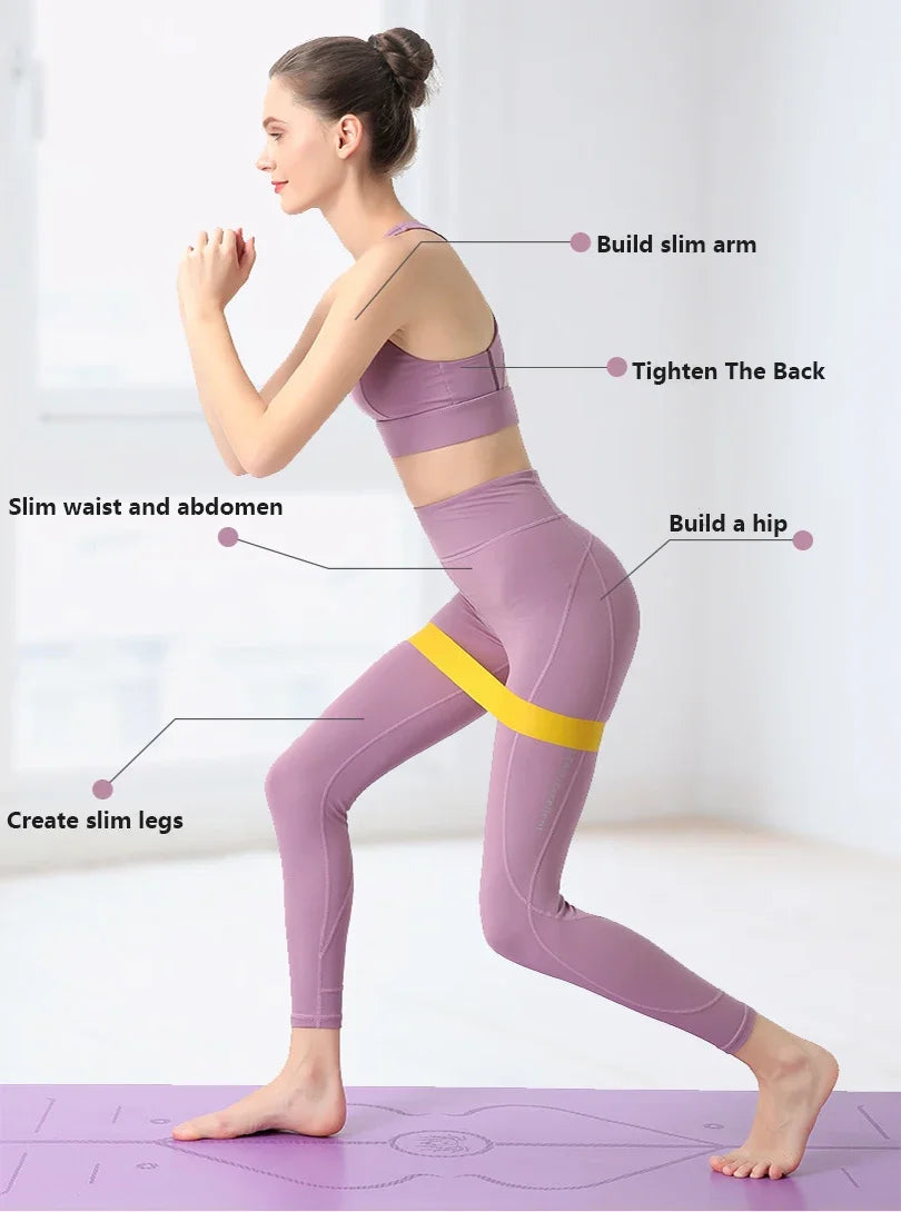 Gymnastique avec bandes élastiques, équipement d'entraînement physique, Yoga, bande de résistance, recherche d'exercices, musculation, Pilates, Sport à domicile