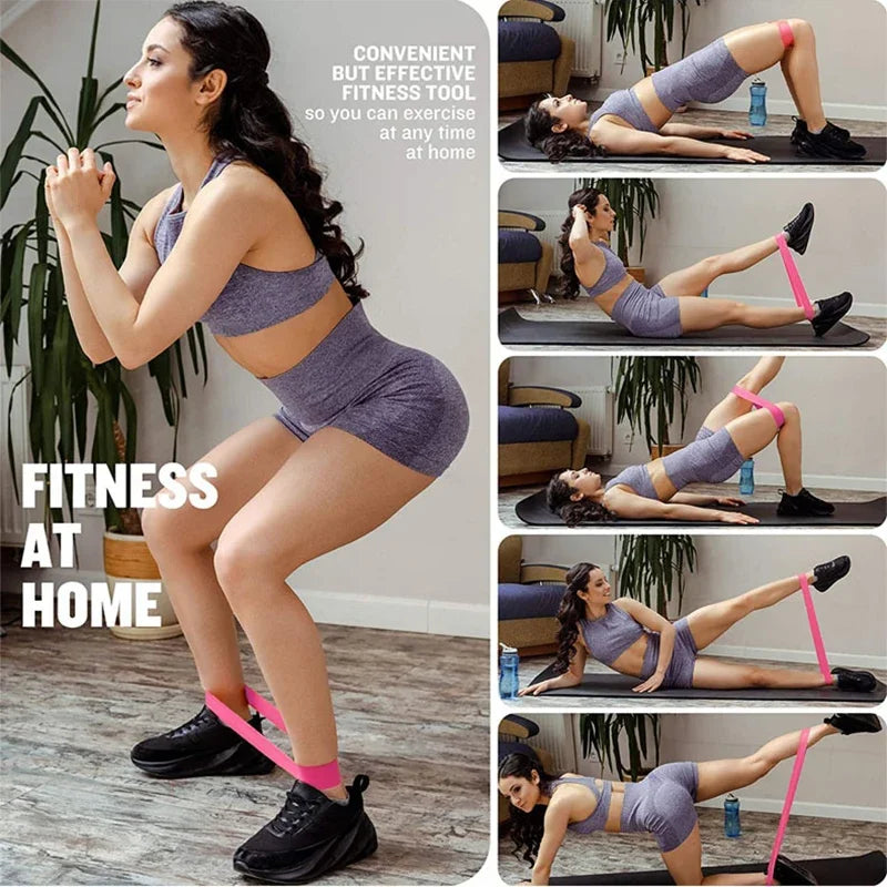 Gymnastique avec bandes élastiques, équipement d'entraînement physique, Yoga, bande de résistance, recherche d'exercices, musculation, Pilates, Sport à domicile