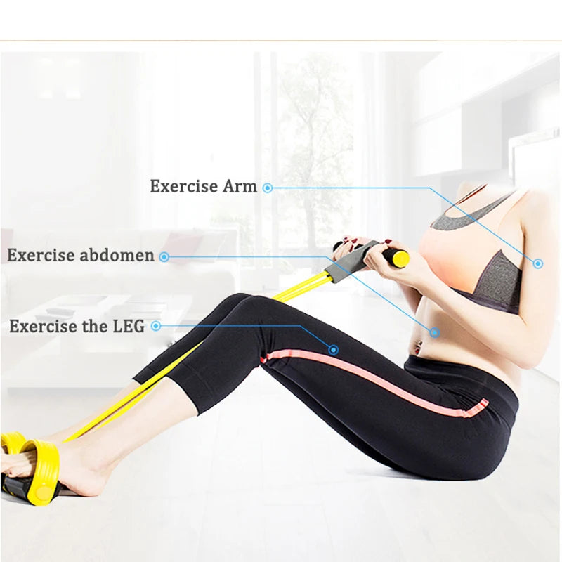 Cordes de traction élastiques, appareil d'exercice Abdominal, rameur, bande de résistance du ventre, gymnastique à domicile, entraînement sportif, bandes élastiques pour équipement de Fitness