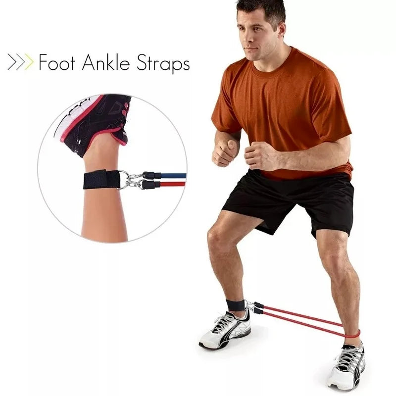 Bandes de résistance de musculation, en caoutchouc, accessoires de Sport élastiques, équipement Portable, 50lb