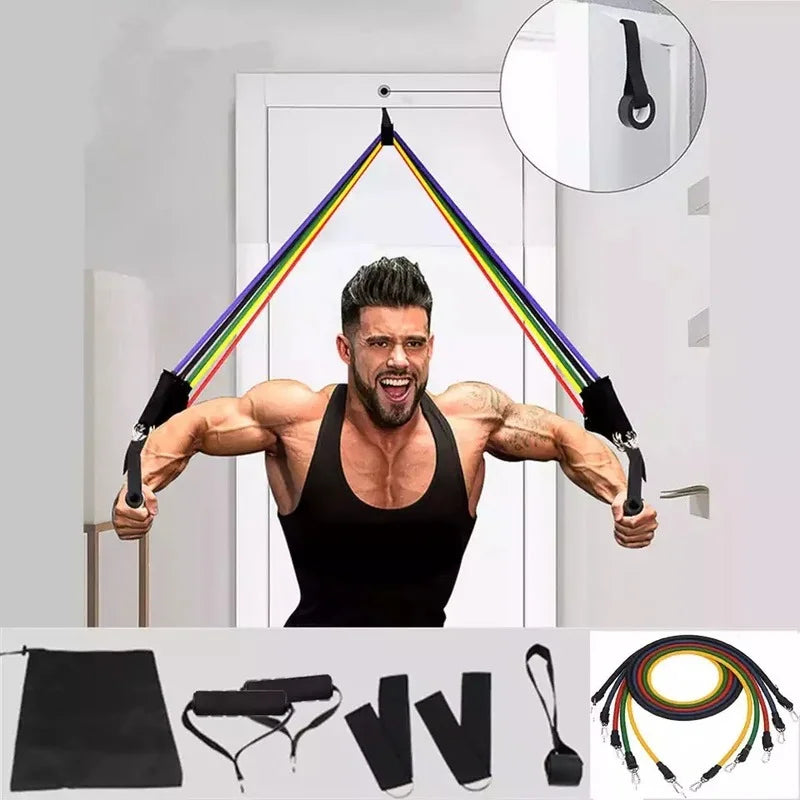 Bandes de résistance de musculation, en caoutchouc, accessoires de Sport élastiques, équipement Portable, 50lb