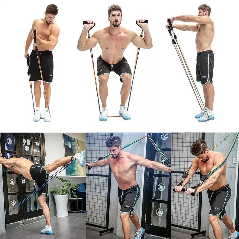 Bandes de résistance de musculation, en caoutchouc, accessoires de Sport élastiques, équipement Portable, 50lb