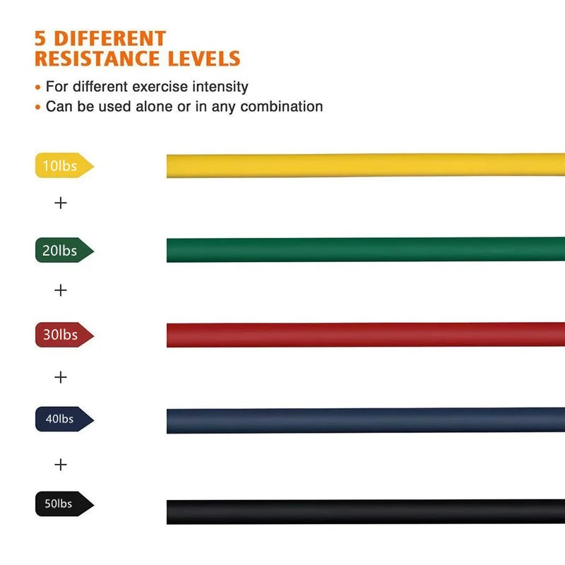 Bandes de résistance de musculation, en caoutchouc, accessoires de Sport élastiques, équipement Portable, 50lb
